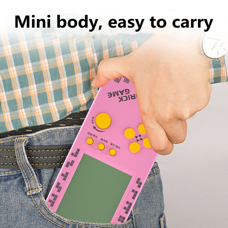 Handheld Game Console with Retro Puzzle Game Modes